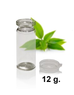 Fiole en verre transparent 12g